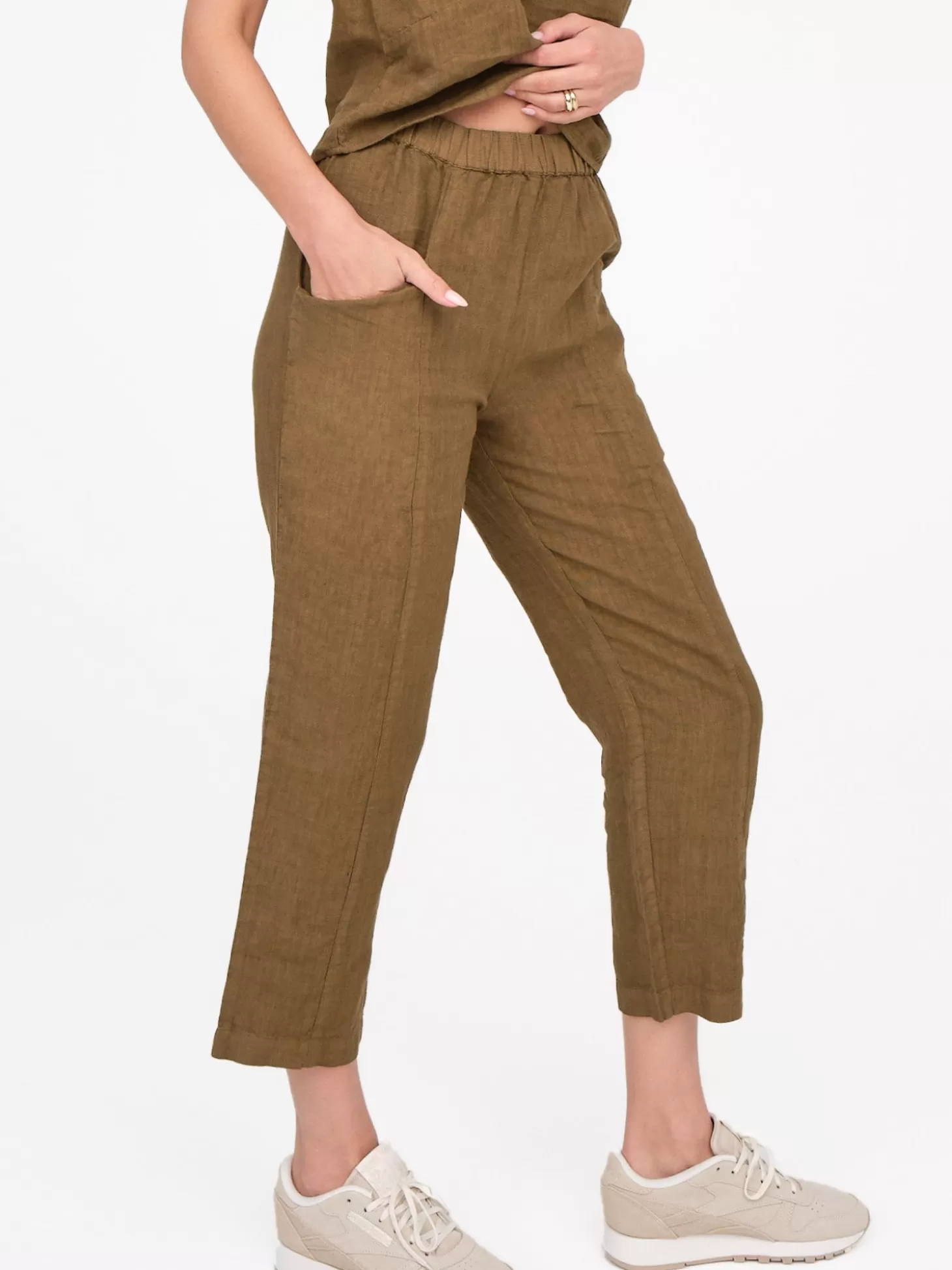 Women MATE the Label Linen High Waisted Pant