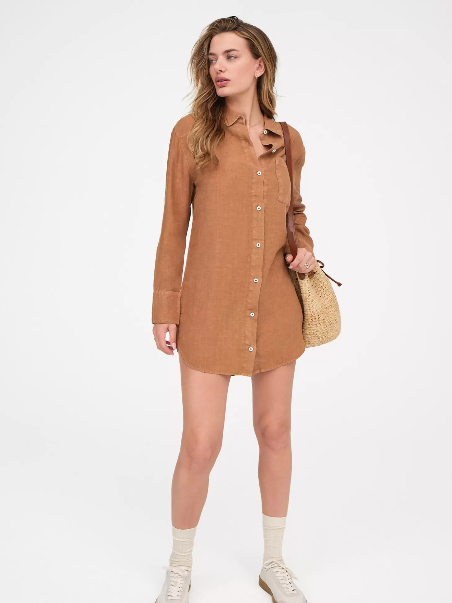 Women MATE the Label Linen Shirt Dress