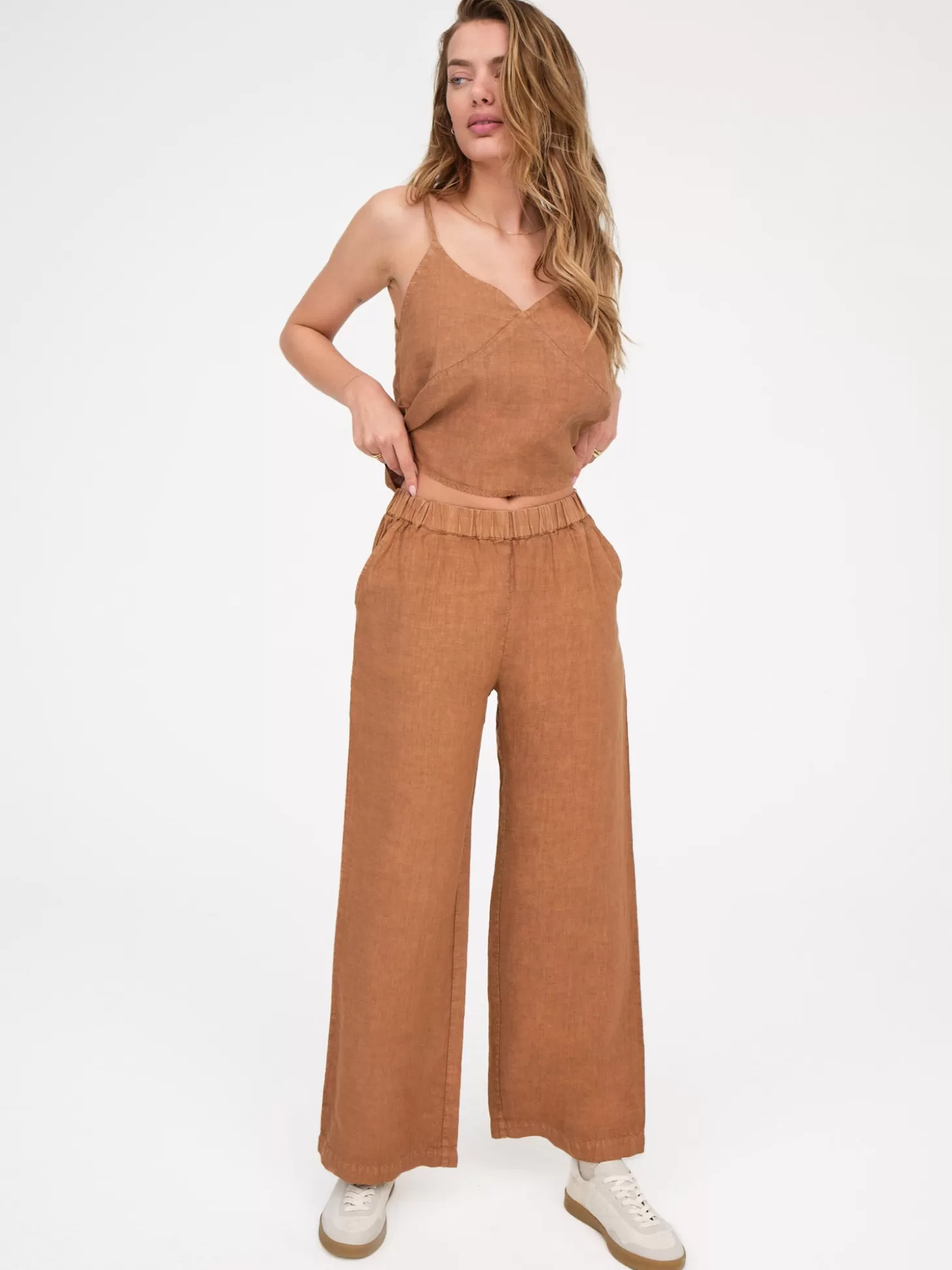 Women MATE the Label Linen Wide Leg Pant