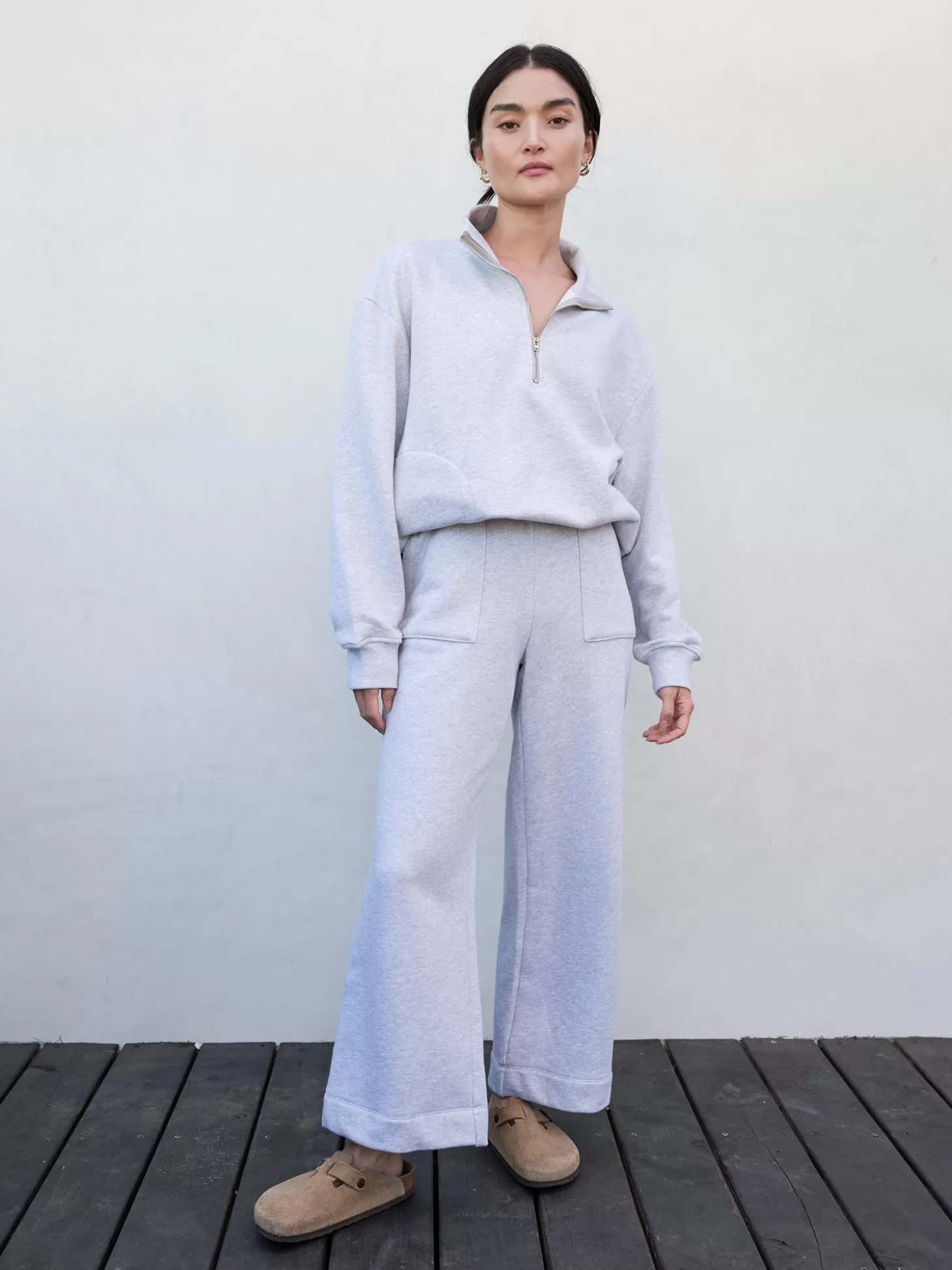 Women MATE the Label Organic Fleece Wide Leg Pant