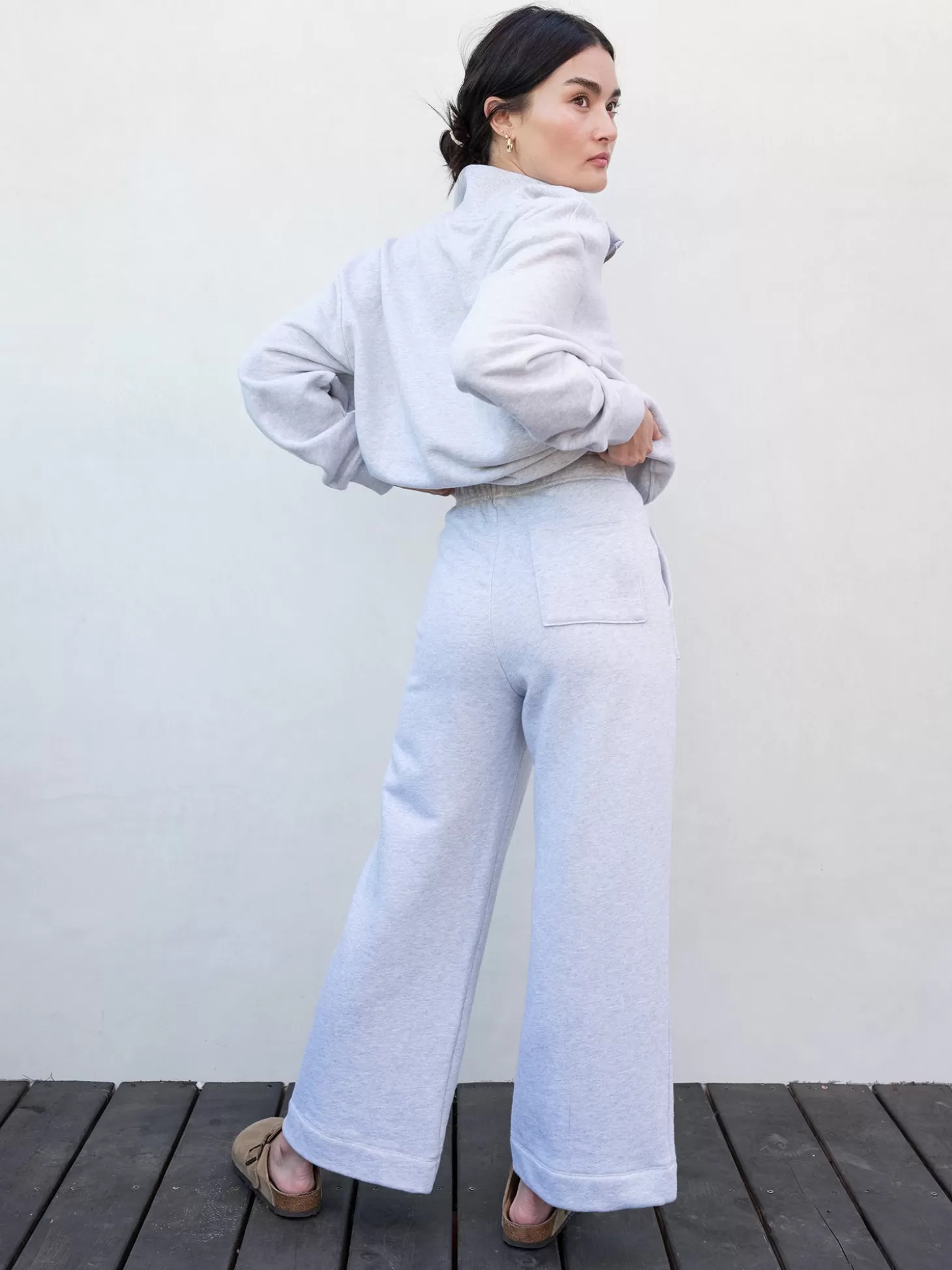 Women MATE the Label Organic Fleece Wide Leg Pant