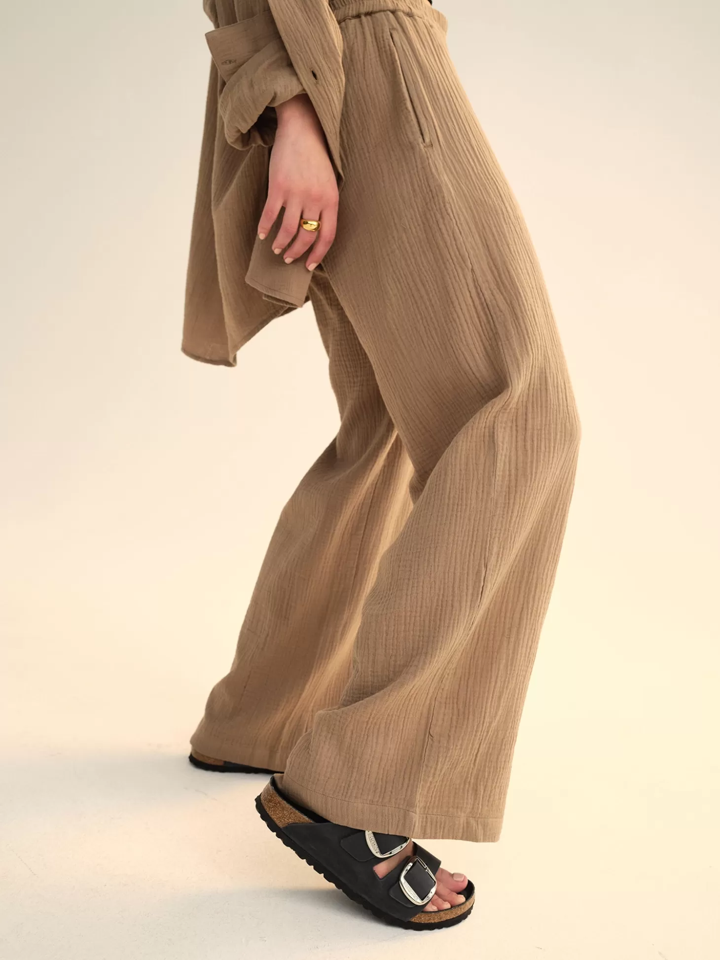 Women MATE the Label Organic Gauze Straight Leg Pant