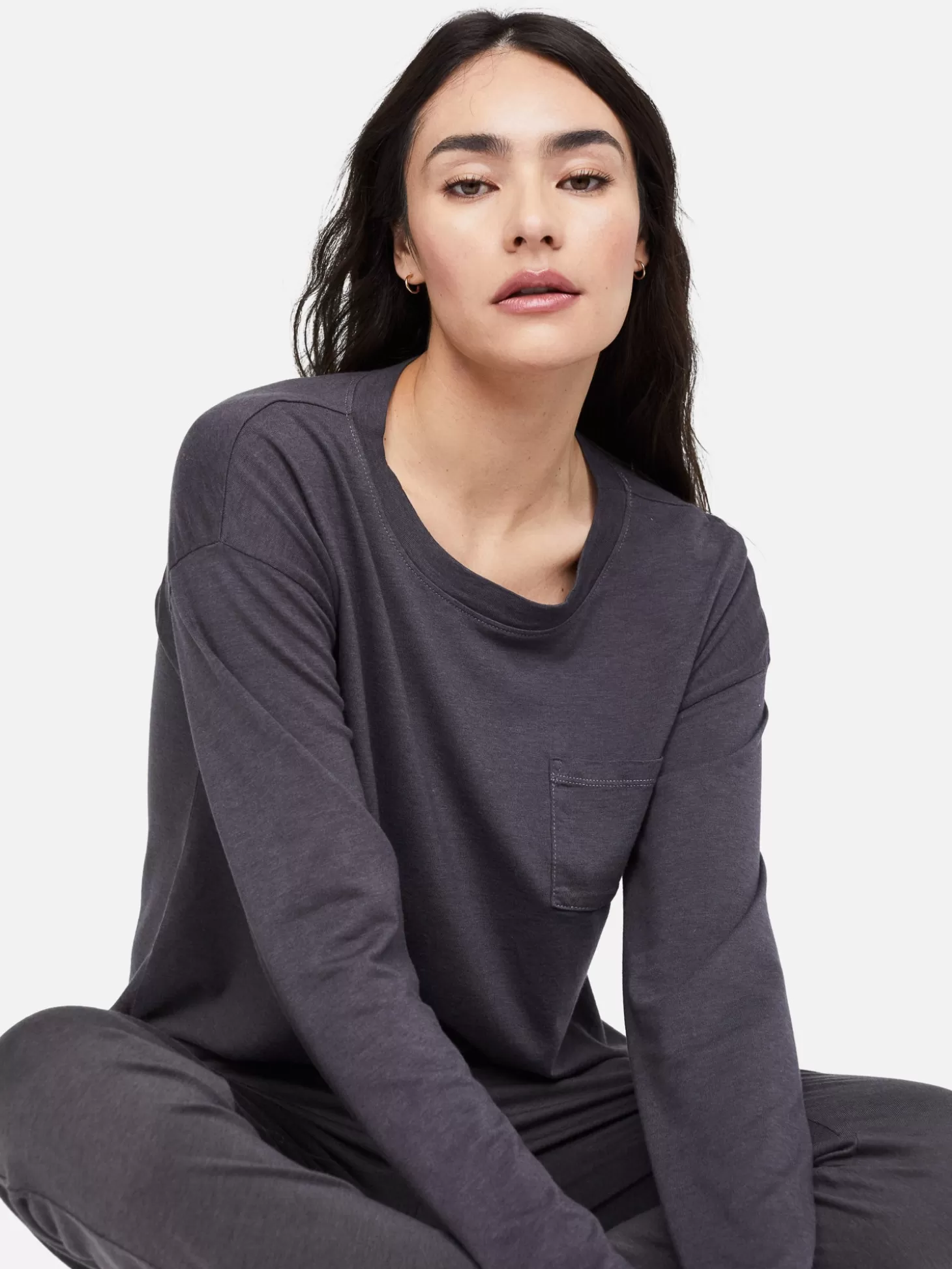 Women MATE the Label Tencel Long Sleeve Sleep Tee