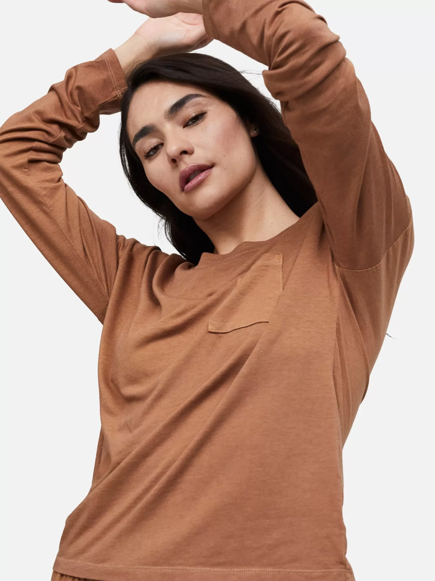 Women MATE the Label Tencel Long Sleeve Sleep Tee