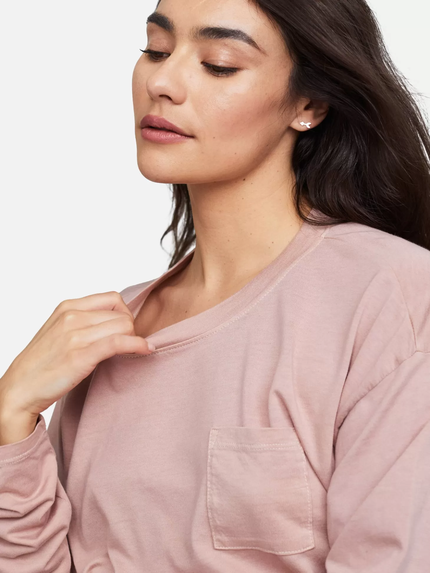 Women MATE the Label Tencel Long Sleeve Sleep Tee