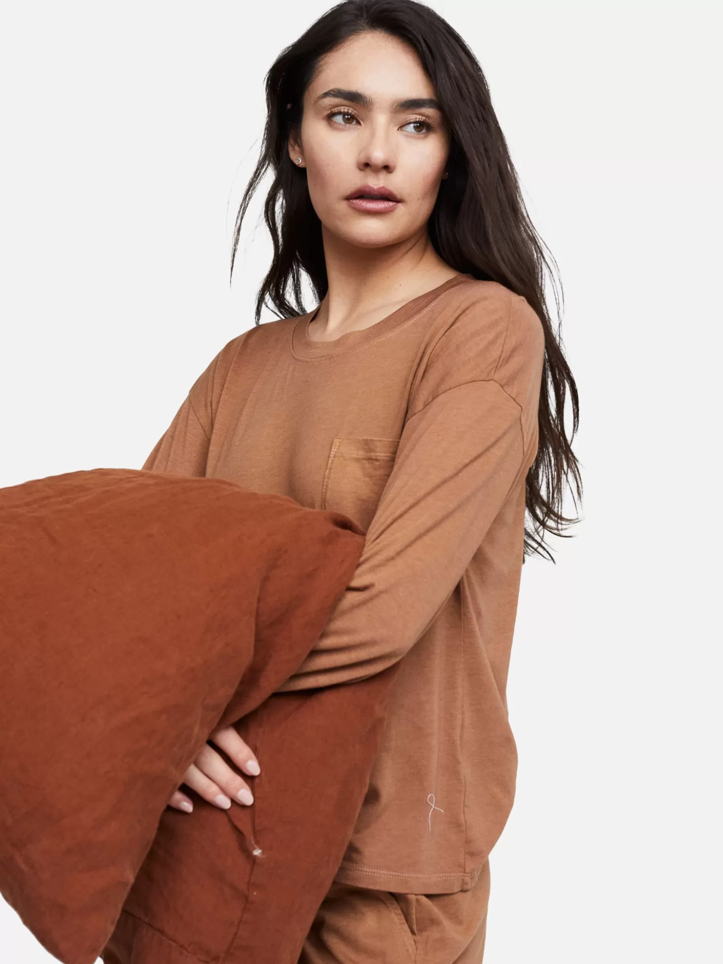 Women MATE the Label Tencel Long Sleeve Sleep Tee