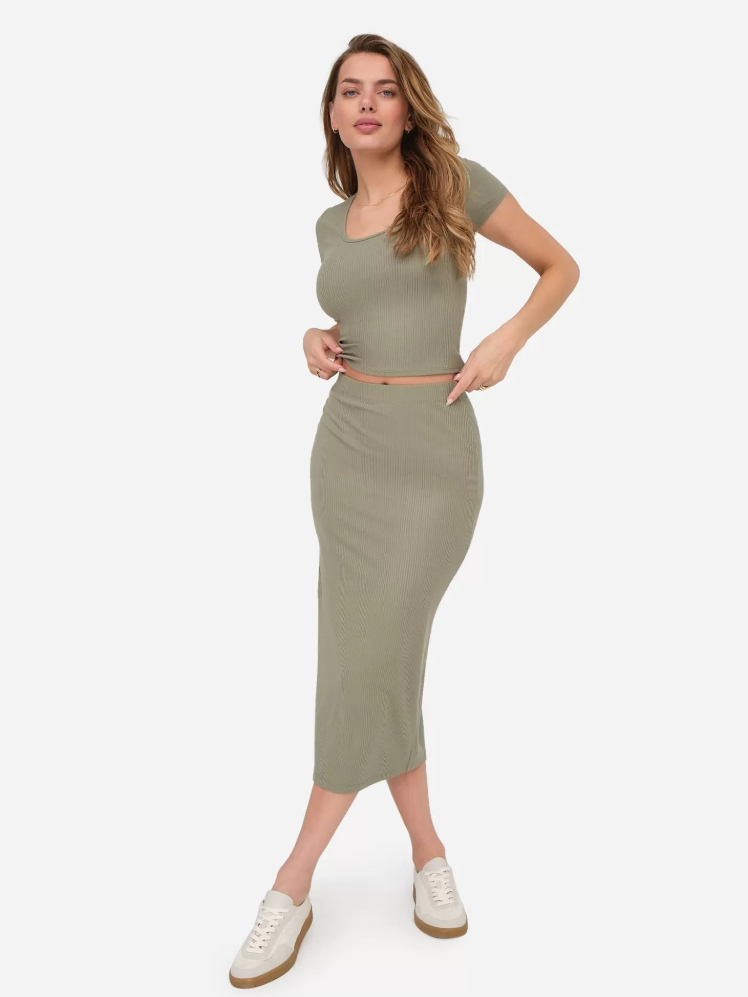 Women MATE the Label Tencel Rib Skirt